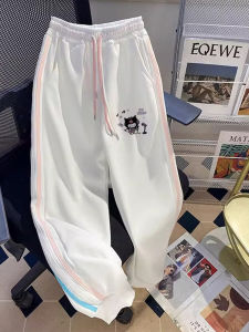 Clow M Pure Cotton Leg Shaping Casual Pants Womens Autumn 2024 New Arrival High School Student Soft Girl Sports Trousers Sweatpants