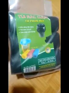 Túi Rác Tự Phân Hủy Đen - Bộ 3 Cái (55x65cm) - Tiện Lợi và Thân Thiện Với Môi Trường