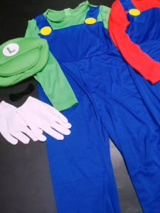 ชุดแฟนซี ชุดมาริโอ้ผู้ใหญ่ มาเป็นเซ็ต 4 ชิ้นมีบอดี้สูท + หมวก + ถุงมือ + หนวด (FANCY499)