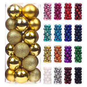NUVOX 36pcs Christmas Balls Ornaments for Xmas Christmas Tree - Shatterproof Christmas Tree Decorations Large Hanging Ball for Holiday Wedding Party Decoration (Gold 2.4"-6CM)