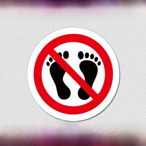 ป้ายเตือนอุปกรณ์เครื่องจักรกลโรงงานกลม ป้ายเตือนอันตราย ห้ามเดินบน ป้ายเตือนไม่ให้เดินบน อุปกรณ์ธุรกิจ อุปกรณ์การศึกษา