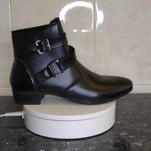 รองเท้าบูทกีฬาหุ้มข้อสไตล์เรโทร สวมใส่สบาย รองเท้าหนังทรงคัชชูแบบมีซิป สําหรับผู้ชาย 028