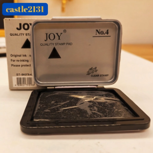 JOY Stamp Pad No.1 2 3 4 Quality Office Ink Pad Durable Smooth Ink Surface for Rubber Stamp School Office Supplies Fast Dry Refillable Ink Pad Compact Size