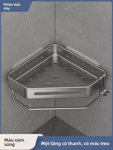 Giá Để Đồ Góc Phòng Tắm Treo Tường Bằng Kim Loại Không Cần Khoan Giá Để Đồ Vệ Sinh Cá Nhân Sang Trọng Đơn Một Lớp