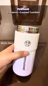 【รุ่นใหม่】Peliflask แก้วกาแฟ 13/17OZ แก้วเดินทาง แก้วเก็บความร้อนสแตนเลส สูญญากาศ พร้อมฝาปิดกันรั่ว