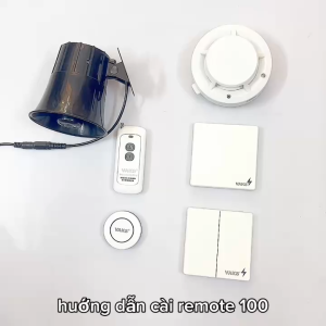 Bộ chuông cảm biến khói báo động phát sóng 433mhz 626_ có lưu điện dự phòng không dây tiên lợi dễ dàng lắp đặt mọi nơi