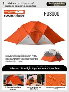 CNHIMALAYA | Outdoor Winter Camping Tent For Three People Snow Mountain Thickening