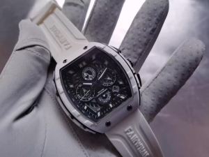 Đồng Hồ Thể Thao Nam Mark Fairwhale 5670 Máy Quartz Chức Năng Chronograph Thiết Kế Hình Thùng Chống Nước 3ATM Dây Đeo Silicon Thời Trang & Giản Dị