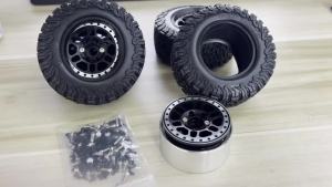 Bộ Lốp Cao Su 4 Chiếc 1.9 Inch 90mm Và Vành Kim Loại RED SPIDER Dành Cho Xe RC Crawler 1/10 Traxxas TRX4 Sport Axial SCX10 III Capra