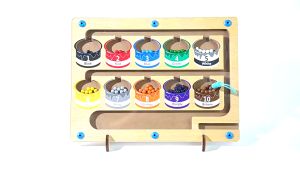 Magnetic counting operation color classification magnetic pen ball walking shifting game puzzle early education to