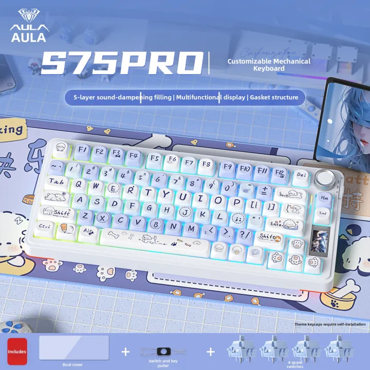 AULA | Wireless Mechanical Keyboard Multi-Mode Hotswap Customizable RGB