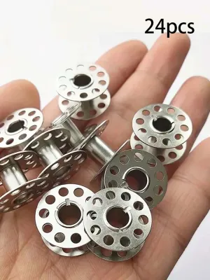12/24PCS Stainless Steel Sewing Machine Bobbins - Durable Metal Construction for Brother Sewing Machine Essential Sewing Craft