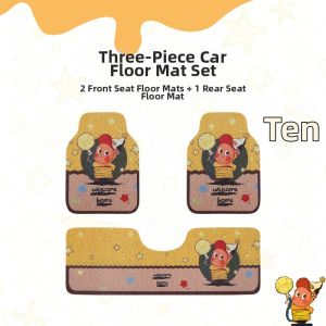 CapitAuto | Cute Cartoon Car Floor Mat Rear Integral Anti-slip