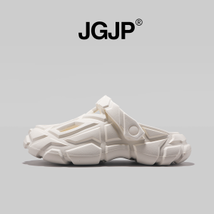 JGJP Mens Summer Casual Slip-On Sandals Breathable Soft Bottom Half Slippers Two-Way Wear Hollow out Design Sporty Chic