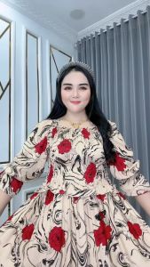 Chelsea - Pakaian Wanita Dress Semuk Depan-Belakang Katun rayon