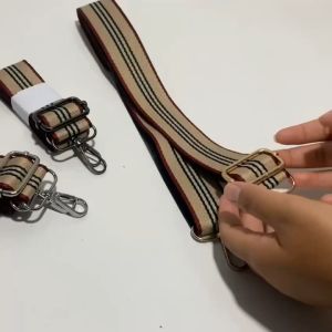 Strap Tas Selempang Wanita Kanvas Stripes Ghl Garis Lapis Lebar 4Cm