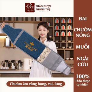 Đai Chườm Nóng Muối Thảo Dược - Túi Chườm Đá Muối Ngải cứu Cắm Điện - Túi chườm đá muối sau sinh