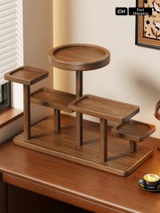 Multifunctional Layered Display Shelf for Cups and Teapots