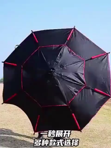 【COD】Fishing Umbrella /Payung Tenda 260 Cm /Payung Cafe Outdoor/Fishing Umbrella Payung Pancing Kain Tenda Meja Payung Taman Teras Cafe Hotel Villa Waterproof Anti Air/180 Cm Dua Lapis Dobel Jari Jumbo Anti Anti Angin