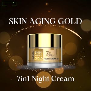 LUR SKIN 7 IN 1 GOLD NIGHT CREAM 10g เซเว่นอินวัน โกลด์ ไนท์ ครีม ดูแลผิว 7 ประการ บำรุงผิวชั่วข้ามคืน กู้หน้าโทรมกลับมาแลดูสุขภาพดี