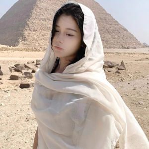 Pure Color National Style Shawl Womens Outer Wear Knitting Yunnan Lijiang Travel Photo Wear Shawl Windproof Cape Outwear