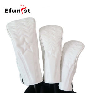 Golf Headcover Golf Wood Cover PU Leather Golf Club Covers For Driver Fairway Hybrid Waterproof Protector Set Golf Accessories