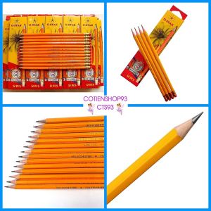 Bút chì 2B G-star 018 hộp 12 cây kèm gôm tẩy thân bút hình lục giác giúp cho trẻ dễ cầm bút cotienshop93