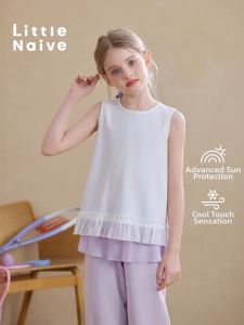 Little Naive | Sports New Cooling UV Protection Girls Tshirt