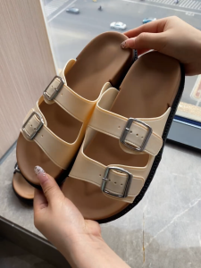 Falimottype)Size 36-41 Womens Casual School Student Shoes Fashion Thick Bottom Slippers Retro Beach Sandal