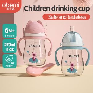 Oberni Sedotan botol Minum Anti Tumpah BPA Free 270ml Botol Minum Anak Tritan Sippy Cup 1 tahun +