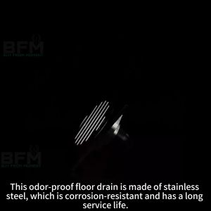 BFM Elegant High-Quality Copper Chrome Plated Square Shower Floor Drain with Anti-Odor Feature