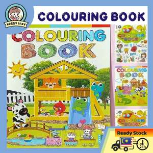KOGGY儿童A4卡通贴纸书着色书儿童绘图书Buku Peletak Kanak kartan Buku Mewarna Budak儿童卡通贴纸书涂色书儿童A4A5卡通贴纸书着色书儿童绘图书Buku Peletak Kanak kartan Buku Mewarna Budak