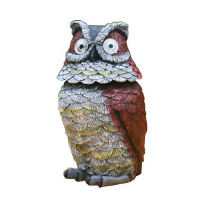 【New Arrival】 Solar Simulation Owl Decor Resin Owl Figurine Light IP65 Waterproof Funny Owl Ornament for Outside Patio Yard Lawn Decor