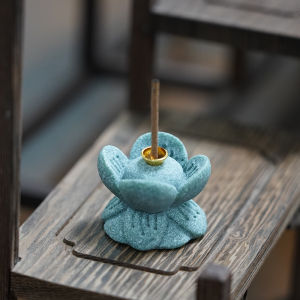 Lotus Platform Incense Holder Creative Chinese Style Sandstone Base Decorative Home Accessories Incense Burner Spiritual Zen