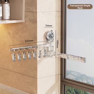 MMZECE | Foldable Suction Cup Sock and Underwear Drying Rack
