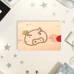 CRAYON SHINCHAN | 4 Miếng Dán Chống Thấm Nước Anime C-Crayon B-buriburizaemon Cho Thẻ Tín Dụng Thẻ Ghi Nợ & Thẻ Vận Chuyển - CRAYON SHINCHAN Poster Hoạt Hình