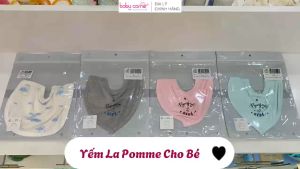 Yếm Cổ Tròn Sợi Tre La Pomme Cho Bé Từ Sơ Sinh
