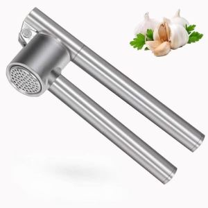 Máy Ép Tỏi Bằng Thép Không Gỉ Cỡ Lớn Thiết Kế Tháo Rời Chống Gỉ Dụng Cụ Nghiền Tỏi Cần Thiết Trong Nhà Bếp