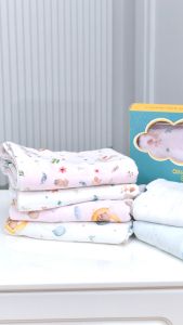 🎈 New Arrival ผ้าห่มใยไผ่100%🎈Idawin ผ้าห่ม ผ้าห่มเด็ก ผ้าห่มเด็กแรกเกิด ผ้าห่มผ้าใยไผ่ 100% . สำหรับแรกเกิด ถึง 2 ขวบ ขนาด 80*100 cm คละลาย