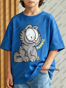52TOYS | Summer New Cartoon Garfield Print T-shirts For Adult/Kids Casual O-neck Short Sleeve Cute Tees Garfield Tshirt Children Tops