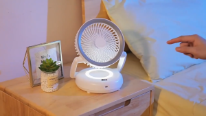 JEDI 3000mAh USB Rechargeable Desktop Cooling Fan | Portable Mini Table Fan with LED Lamp | Folding Wall Mounted High Wind