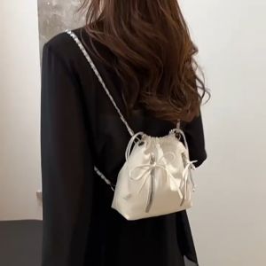 Balo da mini Y2K thời trang khóa kéo bạc xinh xắn hàng Quảng Châu có sẵn 6310