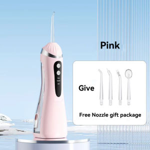 Portable Water Flosser for Teeth Cleaning 3 Modes 4 Nozzles Type-C Rechargeable IPX7 Waterproof High Pressure Oral Irrigator