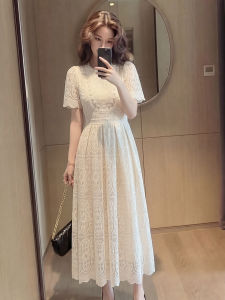 YIKEMAI | Lace Dress Slimming Waist Big Size Mid-Length