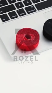 ROZEL Perekat Kabel Nylon Charger Headset Kabel Data Warna Warni / Perekat Strap Kabel Serbaguna / Cable Ties Tempel Satu Gulung Bisa Potong