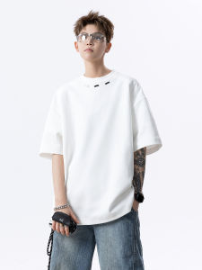 American Style Cleanfit Metal Short Sleeve T-Shirt Mens Loose Casual Inner Wear Half Sleeve Breathable Polyester Fiber