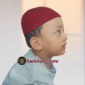 Peci Rajut Elastis Nanas Aripin Anak bayi 3bulan-6 Tahun / Kopiah Polos Premium kanak kanak Keren