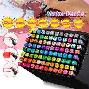 ปากกาปากกาเคมีสีคลังสินค้าพร้อม24/30/36/40/48/60/80ปากกามาร์กเกอร์สำหรับปากกาเคมีอุปกรณ์สำหรับโรงเรียนศิลปะปากกาพู่กันทำเล็บ