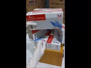 [Thùng 10 hộp] Hộp 100 cái Găng tay Xanh y tế không bột VGloves Nitrile / Găng tay cao su Nitrile y tế không bột siêu dai / Bao tay y tế không bột / Găng tay y tế không bột cao su Nitriel size S M L - 100 cái/hộp