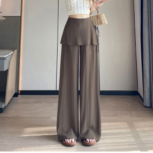 La Chapelle | Dark Blue Linen Tencel Suit Pants Lightweight Straight Fit For Summer